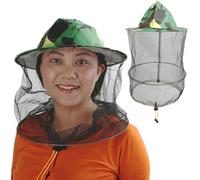 HunterBee Lot de 2 chapeaux de voile d'apiculteur avec filet en maille pour hommes, femmes, enfants, 2 pièces Vert