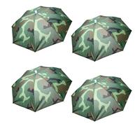 Hunterbee Lot de 4 chapeaux parapluies pliables pour la pêche, la plage, l'extérieur, grande taille, motif camouflage