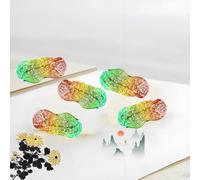 HunterBee Lot de 5 décorations en Cristal sculptées en Forme de cacahuètes, décoration de Noël, décoration de Noël, Figurines colorées en Forme de Noix 3D