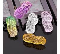 HunterBee Lot de 5 décorations en Cristal sculptées en Forme de cacahuètes, décoration de Noël, décoration de Noël, Figurines colorées en Forme de Noix 3D