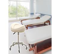 HUNTFF Chaise à monter pour clinique de massage, tabouret ergonomique de bureau, hauteur réglable, chaise pivotante avec roulettes à glissement doux pour utilisation par les techniciens des ongles et