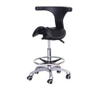 HUNTFF Chaise à monter, tabouret deux pièces avec pédale, chaise ergonomique avec roulettes et dossier, capacité de charge de 220 lb pour bureau, salon, magasin et maison.