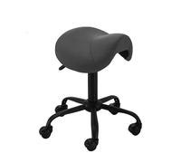 HUNTFF Chaise de selle 16 7/8-20 7/8" Hauteur Réglable Chaise de Selle Tabouret, Support Lombaire Chaise de Spa Cuir, Fauteuil pivotant ergonomique avec roulettes pour Boutique/maison/Bureau
