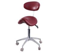 HUNTFF Chaise de selle avec support dorsal, tabouret d'esthéticienne ergonomique réglable pour salon, salon de tatouage, spa, clinique