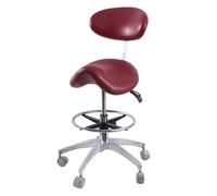HUNTFF Chaise de selle avec support dorsal, tabouret d'esthéticienne ergonomique réglable pour salon, salon de tatouage, spa, clinique