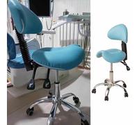 HUNTFF Chaise de selle d'hygiéniste dentaire, chaise roulante de 48 à 58 cm avec dossier réglable, chaise ergonomique pour salon médical pour hôpital