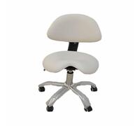 HUNTFF Chaise de selle d'hygiéniste dentaire, chaise roulante de 48 à 58 cm avec dossier réglable, chaise ergonomique pour salon médical pour hôpital