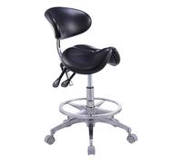HUNTFF Chaise de selle, tabouret de selle dentaire ergonomique avec support dorsal réglable, tabouret pivotant à roulettes
