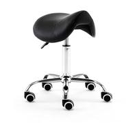 HUNTFF Chaise tabouret de selle avec roues en cuir hydraulique, chaise pivotante confortable, hauteur 19"-23" pour clinique, dentiste, spa, centres de massage, studio