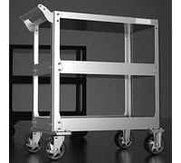 HUNTFF Chariot de Stockage d'outils roulants à 3 Niveaux, Chariot de Service mécanique avec Organisateur de Stockage Industriel Robuste avec Roues, Organisateur de Stockage Mobile pour Atelier de r