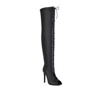 HUNTFF Chaussures à Talons Hauts pour Femmes à Bout Ouvert Bottes Hautes Jusqu'à la Cuisse Escarpins à Lacets Sandales à Bouche de Poisson Chaussures de Danse Jazz Pole Dance