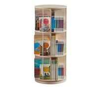 HUNTFF Étagère multicouche en bois massif, étagère pivotante à 360° pour la maison et le bureau, étagère de rangement tendance