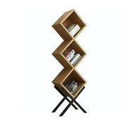 HUNTFF Étagère nordique avec support en fer, étagère d'affichage de 41 pouces, étagère sur pied pour livres, étagère sur pied en bois personnalisée créative