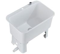 HUNTFF Évier de Lavage avec Bouton de vidange, Station de Lavage Autonome, Bassin de Service pour serpillière Commerciale pour Cuisine/Restaurant/Entreprise