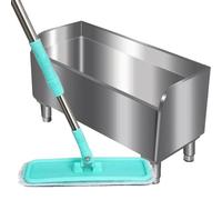 HUNTFF Évier de Lavage Professionnel, Seau à serpillière, évier de buanderie, cuve de Service en Acier Inoxydable avec cuve Profonde, pour Cuisine/Restaurant/Entreprise/Garage, 100 x 41 x 55 cm