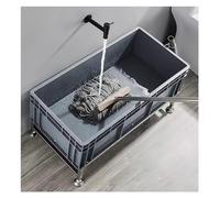 HUNTFF Évier de Nettoyage de Sol Robuste, Grand évier de Nettoyage Commercial, lavabo surélevé sur Pied, Station de Lavage, Seau de Nettoyage Utilitaire de 80 cm de Long avec Drain, Couleur Unique