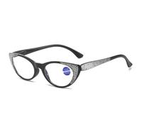 HUNTFF Lunettes de lecture avec monture œil de chat style rétro pour femme, avec blocage de la lumière bleue.