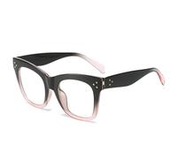HUNTFF Lunettes de lecture œil de chat surdimensionnées pour hommes et femmes, style moderne avec blocage de la lumière bleue.