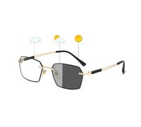 HUNTFF Lunettes de Lecture photochromiques Anti-lumière Bleue pour Homme, élégantes Lunettes de Lecture sans Monture pour Ordinateur, Anti-UV