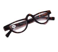HUNTFF Lunettes de lecture rétro de style œil de chat pour homme et femme, en résine avec blocage de la lumière bleue.
