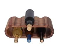 HUNTFF Nouveau casier à vin décoratif en Bois à Double Couche créatif en Bois Massif Petit présentoir à vin de Bureau pour la Maison, A