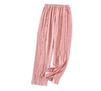 HUNTFF Pantalon de Patient pour Fracture, Patients alités, vêtements de Soins pour Personnes âgées, Conception Une pièce, Facile à Porter et à enlever (Femme Rose, L/Large)