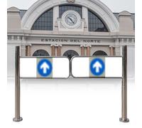HUNTFF Portail battant de supermarché, Portail de sécurité d'entrée en métal pour gares d'aéroport, Garde-Corps de Porte battante d'entrée, Porte de Transfert piétonne à Fermeture Automatique à pou