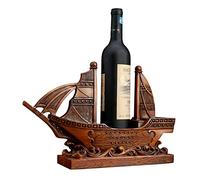 HUNTFF Porte-Bouteille de vin en Forme de voilier, Ornement Artistique, Support pour Bouteille de vin Simple, présentoir décoratif