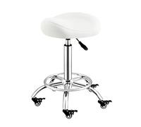 HUNTFF Tabouret à roulettes de frein, chaise à monter ergonomique avec roulettes, hauteur réglable et capacité de charge de 330 lb pour maison, bureau, salon, magasin.