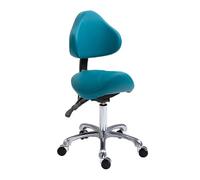HUNTFF Tabouret à selle sur roues pivotantes réglable, chaise tabouret de beauté avec support pour le dos, chaise ergonomique à selle, tabouret pivotant pour hôpital dentaire