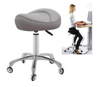 HUNTFF Tabouret de bureau ergonomique en forme de selle, chaise de salon de selle médicale pour hygiéniste dentaire, bureau à domicile, atelier de massage, tabouret réglable