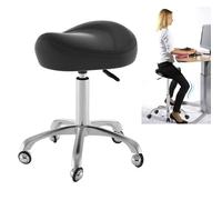 HUNTFF Tabouret de bureau ergonomique en forme de selle, chaise de salon de selle médicale pour hygiéniste dentaire, bureau à domicile, atelier de massage, tabouret réglable