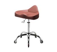 HUNTFF Tabouret de chaise à monter avec dossier, chaise relevable avec roulettes silencieuses, tabouret ergonomique rotatif pour salon de coiffure, pour maison, bureau et salon de beauté.