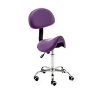 HUNTFF Tabouret de selle avec dossier réglable en hauteur, pivotant, idéal pour laboratoire, clinique, dentiste, salon, confortable et fonctionnel