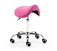 HUNTFF Tabouret de selle avec roulettes hydrauliques en cuir confortable 48,3 à 58,4 cm de haut pour clinique, dentiste, spa, salon de massage, studio