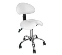 HUNTFF Tabouret de selle avec support dorsal et roues - Chaise de salon hydraulique pivotante réglable - Chaise de selle d'hygiène dentaire - Couleurs personnalisées