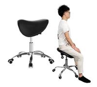 HUNTFF Tabouret de selle pivotant à 360 °, tabouret ergonomique réglable pour thérapie pour maintenir la posture droite, chariot de tatouage pour clinique dentaire