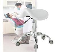 HUNTFF Tabouret ergonomique avec roues médicales, 49-64 cm, chaise de salon hydraulique pour dentiste, hygiéniste, tabouret roulant facile à glisser