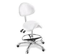 HUNTFF Tabouret ergonomique avec roulettes et repose-pieds, chaise pivotante hydraulique avec roulettes, hauteur réglable de 45 à 60 cm, pour salon, spa, massages et tatouages.