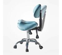 HUNTFF Tabouret ergonomique pivotant avec support de dos pour hygiénistes dentaires, chaise de salon écologique réglable avec roulettes pivotantes