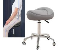 HUNTFF Tabouret ergonomique pour selle, chaise de selle dentaire, chaise de tabouret pivotant hydraulique résistant avec roues, tabouret réglable pour clinique, étude, tatouages