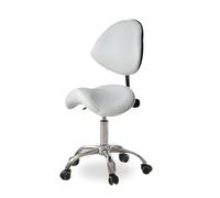 HUNTFF Tabouret pivotant ergonomique avec base en métal robuste, tabouret roulant hydraulique de studio
