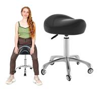 HUNTFF Tabourets de salon réglables avec chaise à selle, tabouret pivotant avec roues pour hygiéniste dentaire, chaise ergonomique professionnelle pour bureau hospitalier