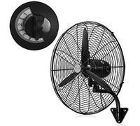 HUNTFF Ventilateur mural noir - Ventilateur électrique silencieux de 50,8 cm / 66 cm / 76 cm - Ventilateur mural silencieux industriel - Avec 3 réglages de vitesse - Moteur en cuivre pur