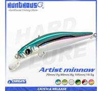 Hunthouse vairon Jerkbait artiste leurres durs bar de mer coulant Wobblers leurre de pêche appât 70mm/80mm/105mm isca pesca matériel de pêche 013