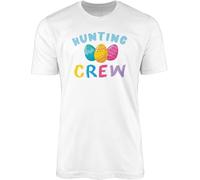 Hunting Crew T-Shirt Top Tee Kids Childs Matching Family Novelty Fun Cute Happy Easter Holiday Rabbit Bunny Chick Carrot Chocolate Egg Hunt Gift Present Manches Courtes(Large)