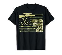 Hunting Deer Fishing American Patriotic USA Pride T-Shirt
