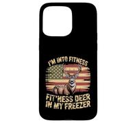 Hunting Fitness Deer in My Freezer Camo USA Flag Buck Coque pour iPhone 15 Pro Max