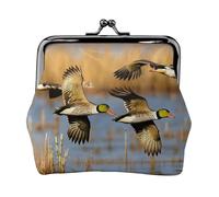 Hunting Fly Wild Petits portefeuilles pour femme, porte-monnaie pour femme, petit portefeuille pour femme, avec fermeture éclair et verrou de baiser, noir, One Size, Art déco
