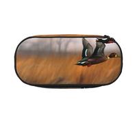 Hunting Flying Wild Ducks 6 Trousse à crayons en tissu Oxford avec motif spacieux pour l'école, le bureau, les voyages - Trousse multifonction pour papeterie et maquillage, Chasse Flying Wild Duck 3